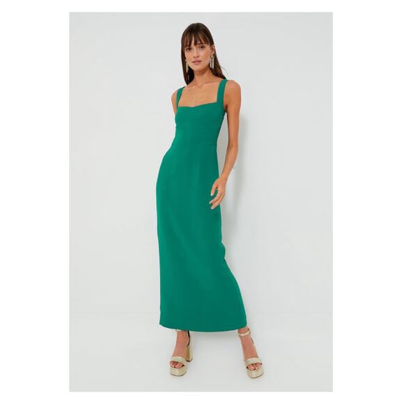 SALONI Dresses & Skirts - Saloni Tuckernuck Emerald Green Rachel C Sheath Maxi Dress Sz.US8
